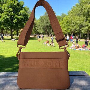 Wild One Dog Treat Pouch – Adjustable Strap, Hands-Free Training Bag in Brown